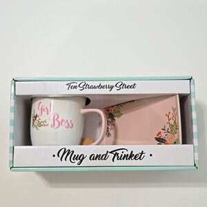 NEW Girl Boss mug and trinket plate gift set - ten strawberry street